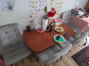 DEULINE Esszimmerstühle Essstühle Samtbezug Polsterstuhl Stühle Esszimmer Stuhl Milano 4er-Set GRAU 521252 Kunden-Foto 35