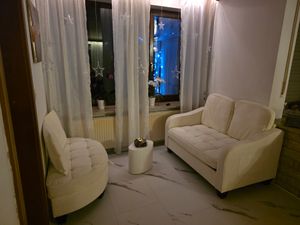MODFU Multifunktionales Sofa Schlafsofa mit Aufbewahrungs-Hocker,Relaxsofa mit rutschfeste Kunststoffbeine,Rosa Kunden-Foto 3