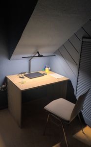 24W Schreibtischlampe Led Klemmbar, 80CM Weiß Monitor Lampe Für Schreibtisch, Dimmbar Monitor Light Bar, Doppelkopf Schwanenhals Lampe Desk Lamp Kunden-Foto 1