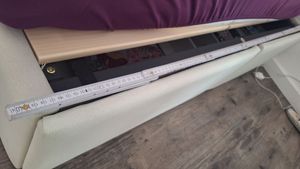 Flieks Polsterbett 140x200cm ohne Kopfteil, Stauraumbett Jugendbett mit 4 Schubladen, Doppelbett Holzbett Funktionsbett mit Lattenrost, Samt, Beige Kunden-Foto 2