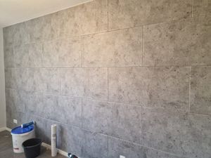 Polystyrol Paneelen XPS Styropor 50x50 cm – Betonoptik, Marmor Imitation | Leichte Wandverkleidung Deckenpaneele Moderne Raumgestaltung 0,25m² Kunden-Foto 2