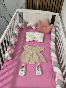 Baby-Delux Babybett Gitterbett Mia Schutzgitter 2in1 weiß 120x60 Bärchen mit Schublade Kunden-Foto 2