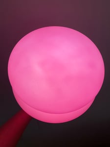 Nachttischlampen, LED Tischlampe, USB-Stecker, Dimmbare kuppelförmige Tischleuchte, 3 Lichtfarben Schreibtischlampe, Dekotischlampe Rosa Kunden-Foto 3