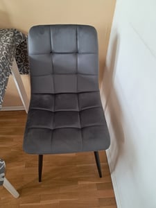 DEULINE Esszimmerstühle Essstühle Samtbezug Polsterstuhl Stühle Esszimmer Stuhl Milano 4er-Set GRAU 521252 Kunden-Foto 5