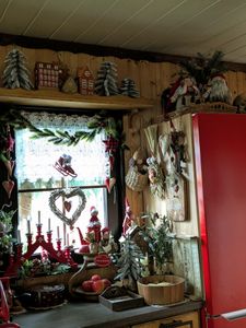 Teelichthaus Lichterhaus Nyhavn 20cm Rot Schwarz Keramik Fachwerkhaus Teelichthalter Kunden-Foto 1