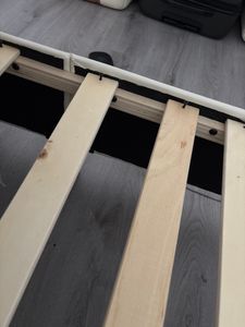 vidaXL Bettgestell Schwarz 140x200 cm Kunstleder Kunden-Foto 2