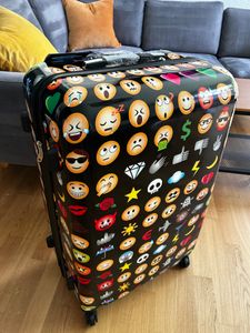 RGL 5188 XXL Reisekoffer Polycarbonat Hartschalen Koffer Abnehmbare Räder Trolley Emoji Kunden-Foto 6