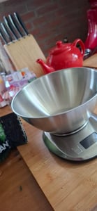 Bilancia da cucina WEBBER INOX elettronica di precisione con display LCD, portata 10 kg, taratura tramite USB Foto del cliente 1