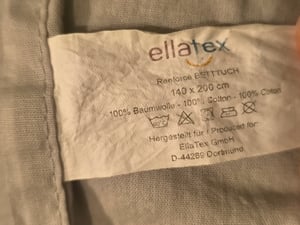 EllaTex Renforcé Leintuch 150x250 Baumwolle – pflegeleichtes Bettlaken ohne Gummizug, Farbe: Weiß Kunden-Foto 1
