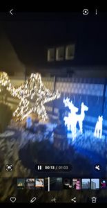 LEADZM 2-teiliges Weihnachtsbeleuchtung Rentier mit Schlitten & 135 warmweißen Lichtern, Weihnachten Deko für Außen und Innen Kunden-Foto 5