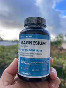 Vitastrong Magnesium 5-in-1 Komplex – 400mg – 150 Tabletten – Glycinat, Citrat, Carbonat & Malat – Energie, Muskel- & Knochengesundheit – GMO-frei Kunden-Foto 5