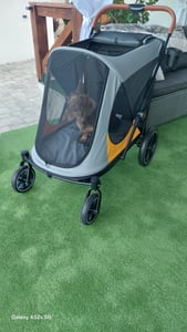 WISFOR Hondendragbak, opvouwbaar, XL hondenwagen voor middelgrote en grote honden tot 65 kg, met verstelbare handgreep Klantenfoto 8