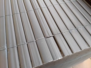 LZQ 200x500cm Sichtschutzmatte PVC Bambus Sichtschutz Garten Sichtschutzzaun Balkon Zaun Windschutz Balkonverkleidung, Anthrazit Kunden-Foto 6