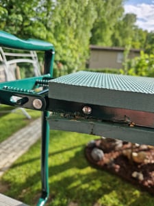 RUSSELL 3-in-1 klappbarer Gartenkniestuhl, Gartenstuhl und Werkzeugorganisation Kunden-Foto 1