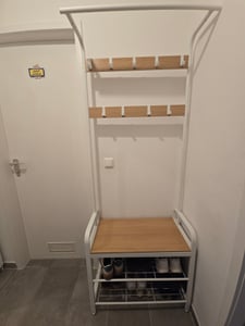 VASAGLE Garderobekast, 183 x 72 x 33,7 cm, met 9 haken en een schoenenrek - RSH40 Klantenfoto 2