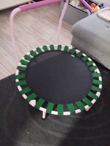 VEVOR trampolino per bambini all'aperto 91,44 cm pieghevole trampolino rebounder trampolino regalo di compleanno per bambini da 3 anni 100 kg di portata blu Foto del cliente 1