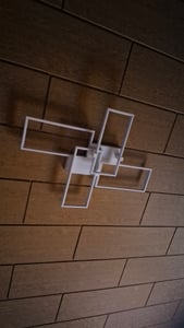 LED Deckenleuchte Wohnzimmer Deckenlampe 74W Dimmbar Schlafzimmerlampe mit Fernbedienung aus Metall Küchenlampe für Schlafzimmer Esszimmer Weiß Kunden-Foto 3