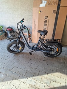 20*4.0Zoll LCD Fat Faltbar E- Bike E-Mountainbike Elektrofahrrad 13Ah 100Km SHIMANO 7 25km/h E Klapprad mit Korb, E-Bike Klappräder für Herren Damen Kunden-Foto 2