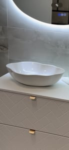 Rea Aufsatzwaschbecken Pearl Oval White Kunden-Foto 1