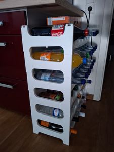 Novaliv Weinregal für 36 Flaschen | Flaschenregal weiss | Regal stabilem Kunststoff (Weiß, 6) Kunden-Foto 2