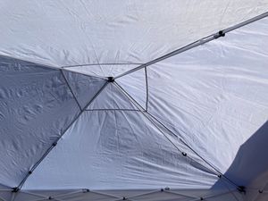 FCH 3x3m Pop Up Pavillion Gartenzelt Gartenpavillon Partyzelt UV-Schutz 50+ Wasserdicht, inkl .Tasche, Weiß Kunden-Foto 3