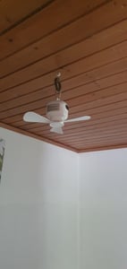 Ventilatore da soffitto portatile da 45 cm con luce, ricaricabile, batteria da 12000 mAh, 4 velocità di ventilazione e telecomando, ideale per campeggio all'aperto, tende e camper Foto del cliente 2