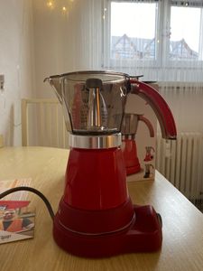 Jocca elektrische Espresso Kaffeemaschine in Rosa für bis zu 6 Tassen mit 360° drehbarem Kopf Kunden-Foto 1