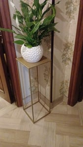 Howhomely, soporte para flores de metal, color negro, 130 cm de altura Foto del cliente 2