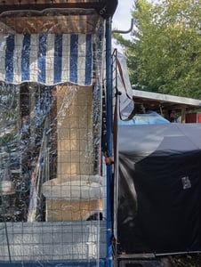 Vodotěsná průhledná PVC plachta s oky, odolná proti povětrnostním vlivům, skládací plachta, 2 × 4 m, kryt proti dešti, plachta pro zahradní nábytek, rostliny, skleník Fotografie od zákazníka č. 9