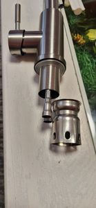 Wasserhahn Küche 360° Küchenarmatur mit Ausziehbarer Brause Spültischarmatur aus Edelstahl Mischbatterie Küche mit Dual-Spülbrause, Schwarz Kunden-Foto 9