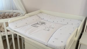 Ceba Baby® weiche Wickelauflage 75x72 cm  - Doppelseitige Baby Wickelunterlage - rosa Wickeltischauflage für Junge und Mädchen - Wasserdicht, abwaschbar -  -  EU - Teddys Traumflug Kunden-Foto 3