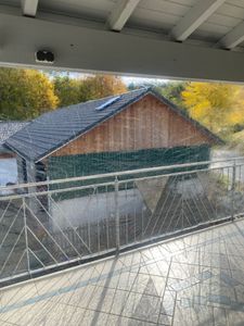 Wasserdichte Transparente PVC Plane mit Ösen, wetterfeste Plane strapazierfähige Vordächer Faltbar,3 × 6M Regenschutz Abdeckplane für Gartenmöbel Pflanzen Gewächshaus Kunden-Foto 1
