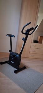 TREX SPORT Heimtrainer Fahrrad für Zuhause TX-350MB RIZE | Pulssensoren, Magnetisches Fitnessbike, 10 Stufen, leise, 5 Sitzhöhen, bis 120 kg | Schwarz Kunden-Foto 1