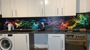 Küchenrückwand Folie selbstklebend BETON II 260 x 60 cm - Klebefolie - Dekofolie - Spritzschutz für Küche - Kunden-Foto 2