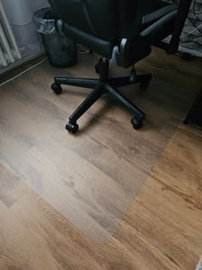 Bodenschutzmatte für Hartböden aus Polypropylen 114 x 120 cm rechteckig semi-transparent Kunden-Foto 1