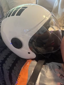 VINZ Como Jethelm mit Visier ECE 22.06  | Roller Helm Mopedhelm Für Motoroller & Vespa  | Herren & Damen | Motorradhelm in XS-XL | Erhältlich in 4 Farben - Schwarz | L (59 - 60 cm) Kunden-Foto 2