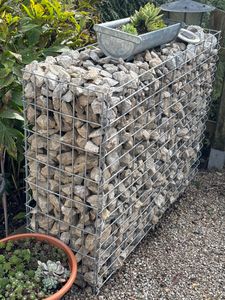 Floordirekt Gabionenkorb Lenox, Steinkorb verzinkter Stahl, Sichtschutz Gartenbegrenzung, Drahtkorb Gabionenwand, Außenbereich Trennwand, 100x80x30 cm Kunden-Foto 1