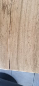 Tischplatte 220 x 100 cm | Akazienholz massiv | Naturfarben | Echte Baumkante | Pflegeleichtes Unikat für DIY-Ideen | geeignet für Esstische, Arbeitsflächen & Bartische Kunden-Foto 2