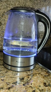 TurboTronic waterkoker – TT-LED01 – glazen waterkoker van 2200 W, inhoud 1,7 l, blauwe LED-binnenverlichting, BPA-vrij Klantenfoto 1
