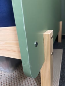 Homestyle4u Kinderbett 90x200 mit Rausfallschutz Holzbett Grün mit Lattenrost Kiefer Massivholz Kunden-Foto 1