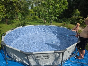Bestway Steel Pro 5619E, Rámový bazén, Žebřík, Šedá, 67,4 kg Fotografie od zákazníka č. 1