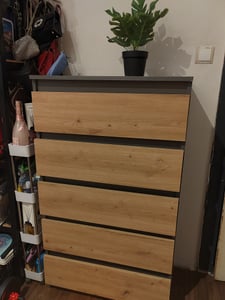 Kommode - Anthrazit - 70 x 40 x 121 cm - Modern R-5 Kunden-Foto 1