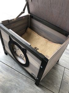VOUNOT® Casa per gatti in legno, casetta per gatti per esterni Foto del cliente 1