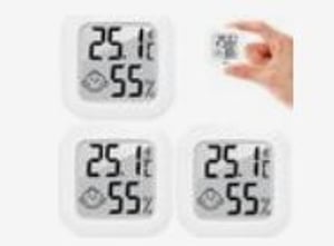 5 Stück Thermo- Hygrometer Digitales Feuchtigkeit Mini LCD Digital Thermometer Raumthermometer Luftfeuchtigkeitsmessgerät Temperatur mit Hohen Genauigkeit für Innenraum, Babyraum, Wohnzimmer, Büro Kunden-Foto 1