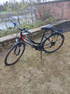 26 Zoll Fahrrad 21-Gang Shimano Schaltung mit Beleuchtung nach STVO Türkis Doppelrahmen Kunden-Foto 4