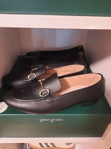 Paul Green 2596-005 Slipper, Damen, Leder, Black, elegante Slipper, Mokassin - Damenschuhe Slipper / Trotteur, Schwarz, leder (mastercalf), absatzhöhe: 10 mm Kunden-Foto 1