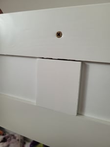 Letto a soppalco Merax 140x200 cm, letto a castello in legno con scrivania, illuminazione a LED, porta USB, ripiani, letto per bambini e ragazzi con scaletta, letto a castello, bianco Foto del cliente 2