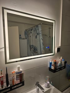 CLP Badspiegel Karishma 70x50 cm Anti-Beschlag LED-Beleuchtung mit/ohne Bluetooth ohne Bluetooth Kunden-Foto 1