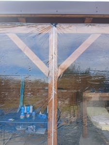 Vodotěsná průhledná PVC plachta s oky, odolná proti povětrnostním vlivům, skládací plachta, 2 × 4 m, kryt proti dešti, plachta pro zahradní nábytek, rostliny, skleník Fotografie od zákazníka č. 6