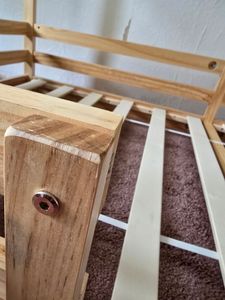 Łóżeczko dziecięce FCH 90 x 190 cm z baldachimem z tkaniny, łóżeczko w kształcie domku z baldachimem z tkaniny, łóżeczko z zabezpieczeniem przed wypadnięciem i stelażem z listew, do pokoju niemowlęcego/młodzieżowego, białe Zdjęcie produktu od klienta nr 4